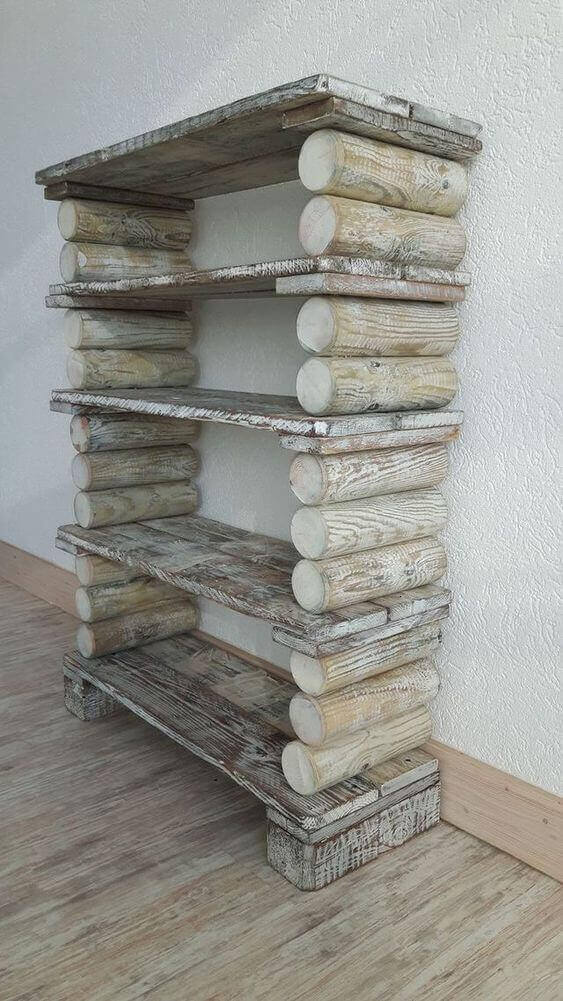 Ideas De Repisas Y Estantes Con Troncos Para Vuestro Hogar