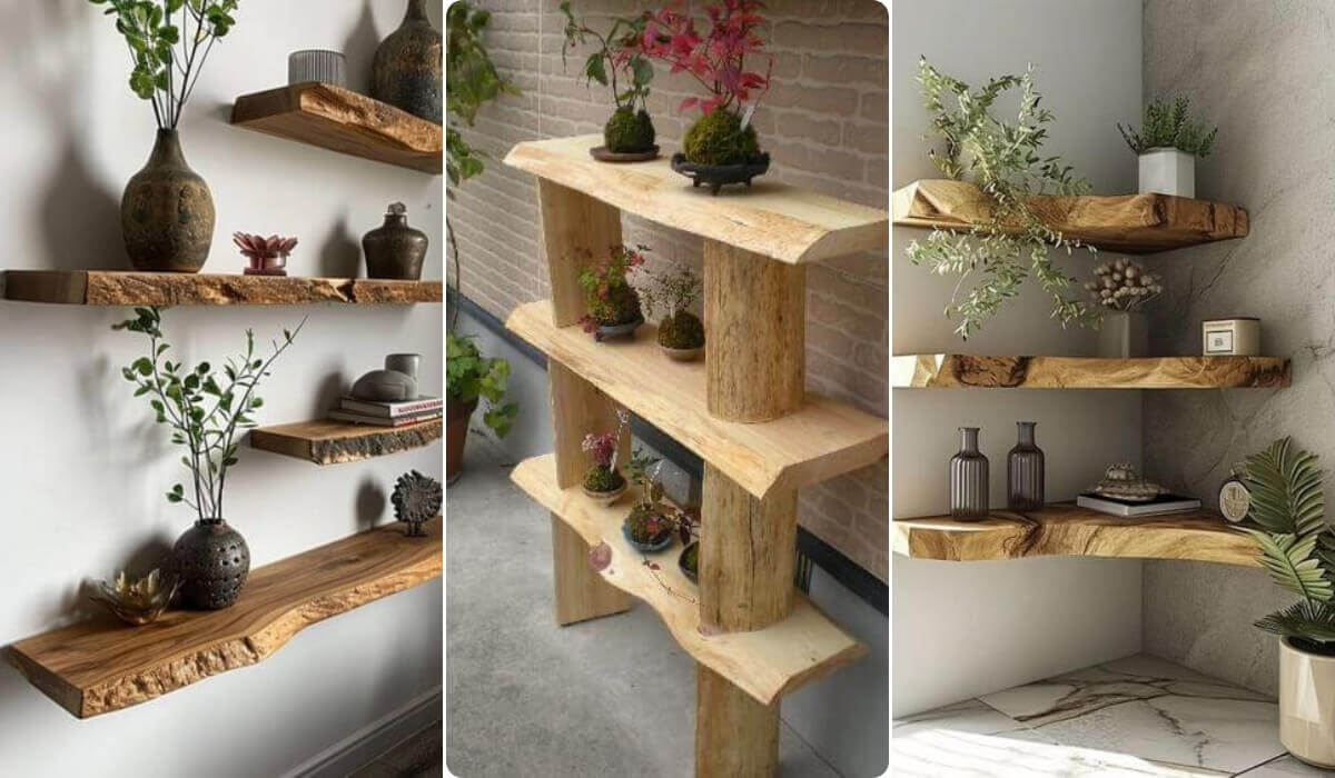 16 Ideas De Repisas Y Estantes Con Troncos Para Vuestro Hogar