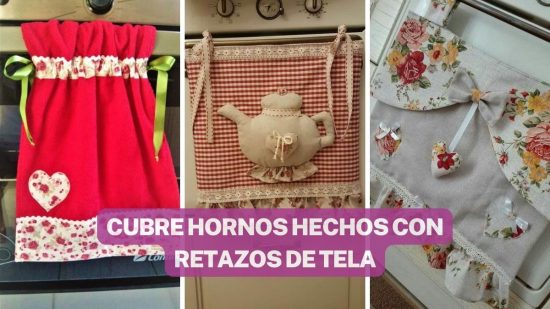 CON RETAZOS DE TELA HAZ UN CUBRE HORNO PARA DECORAR LA COCINA