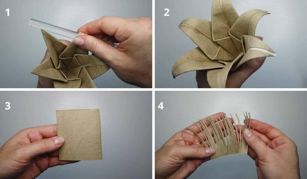 Creando delicados pétalos y elementos decorativos con el papel reciclado