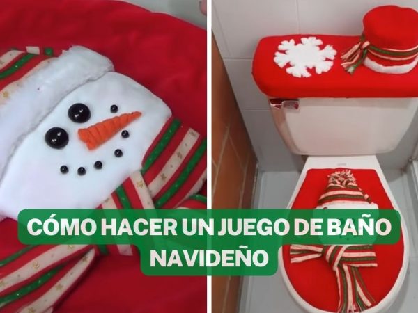 TUTORIAL PARA HACER JUEGO DE BAÑO NAVIDEÑO DE MUÑECO DE NIEVE