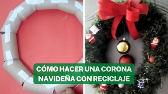 TUTORIAL FÁCIL DE CÓMO HACER UNA CORONA NAVIDEÑA CON TUBOS DE CARTÓN