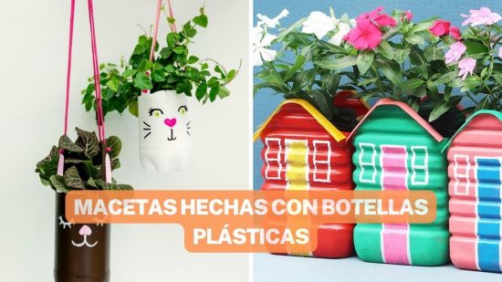 ¡WOW! BELLÍSIMAS MACETAS HECHAS CON BOTELLAS PLÁSTICAS RECICLABLES