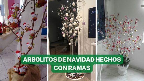 17 IDEAS DE ÁRBOLES DE NAVIDAD HECHOS CON RAMAS QUE PODRÁS HACER TU