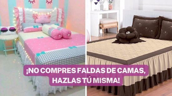 IDEAS DE FALDAS DE CAMA PARA DECORAR LA HABITACIÓN QUE PUEDES HACER TÚ MISMA