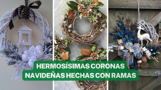 RAMAS ES LO QUE NECESITAS PARA HACER ESTAS 17 CORONAS NAVIDEÑAS