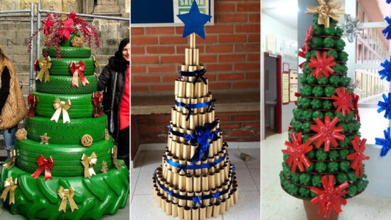 Crea Árboles de Navidad con Reciclaje: Ideas Sin Costo