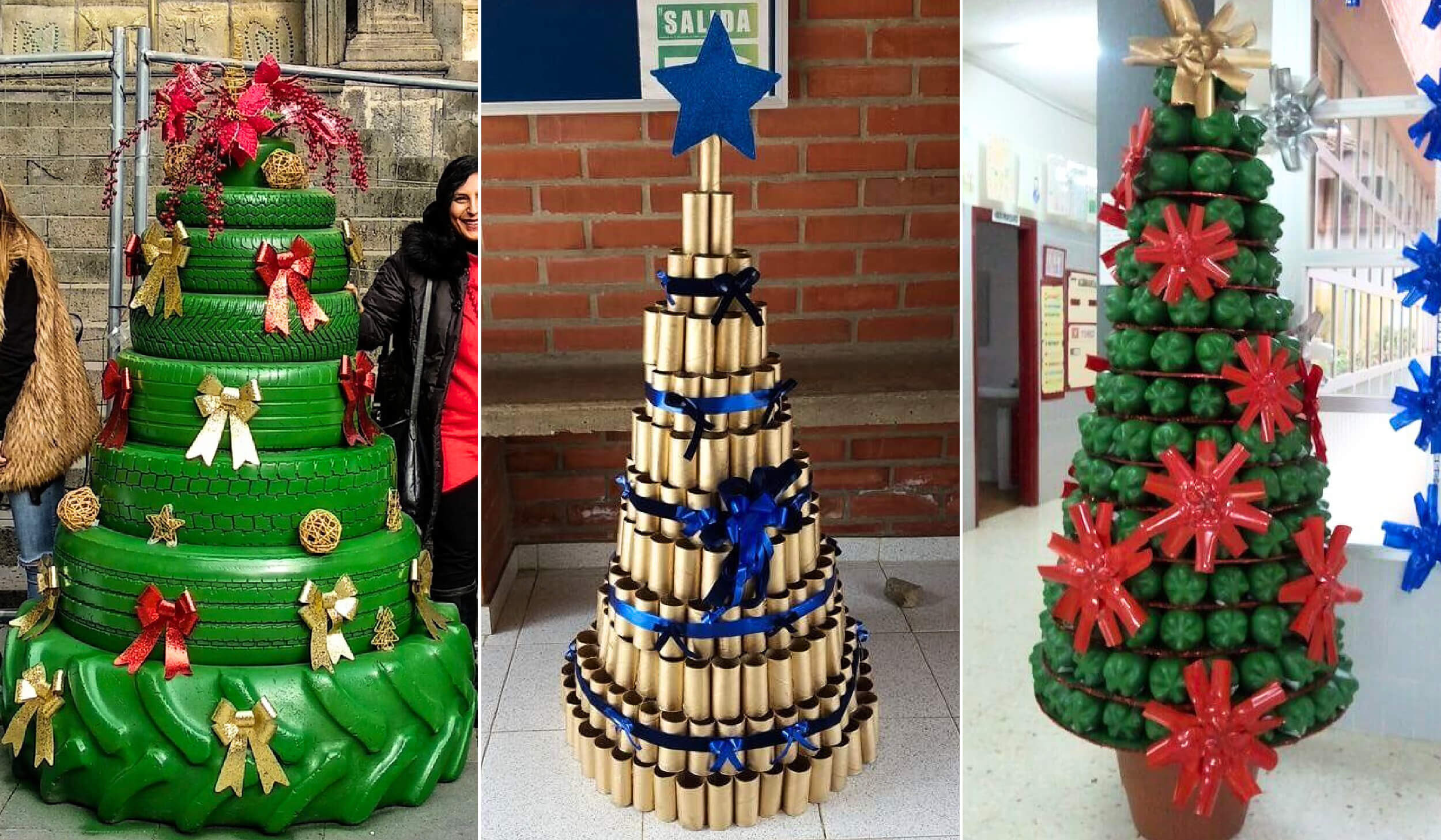 Crea Árboles de Navidad con Reciclaje: Ideas Sin Costo